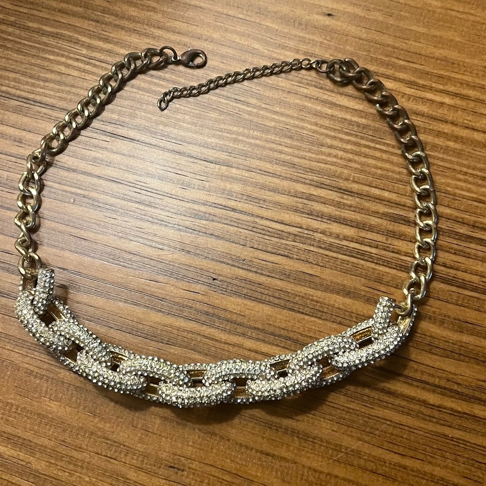 Gold and Silver Chain Link Necklace